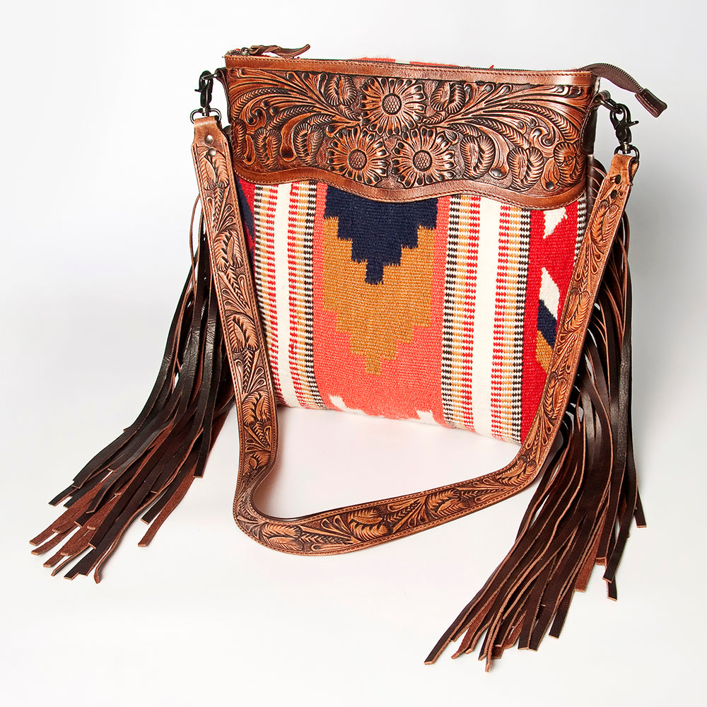 American Darling Signature Crossbody Hand Tooled Saddle Blanket Genuine Leather women bag western handbag purse