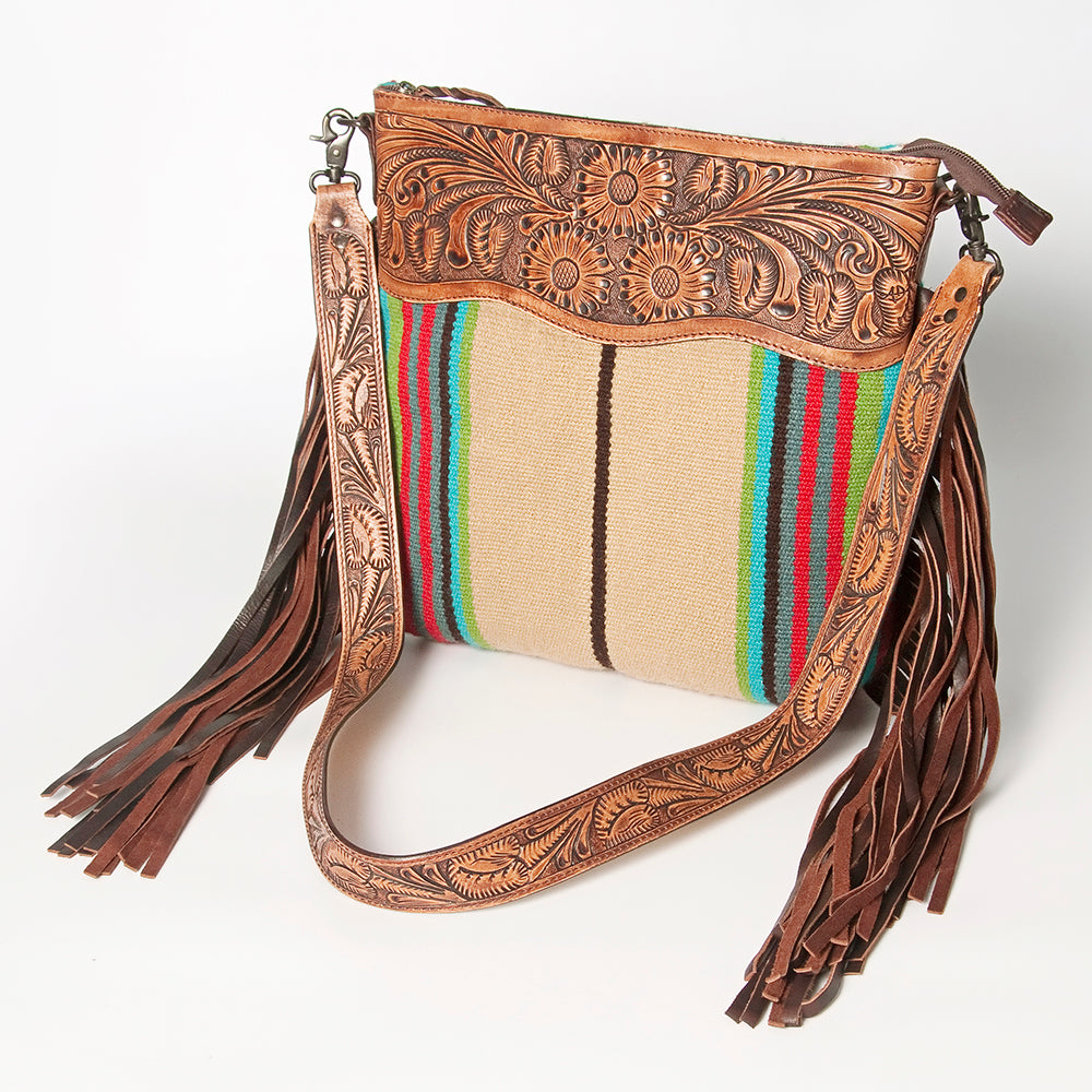 American Darling Signature Crossbody Hand Tooled Saddle Blanket Genuine Leather women bag western handbag purse