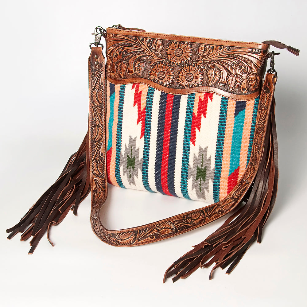 American Darling Signature Crossbody Hand Tooled Saddle Blanket Genuine Leather women bag western handbag purse