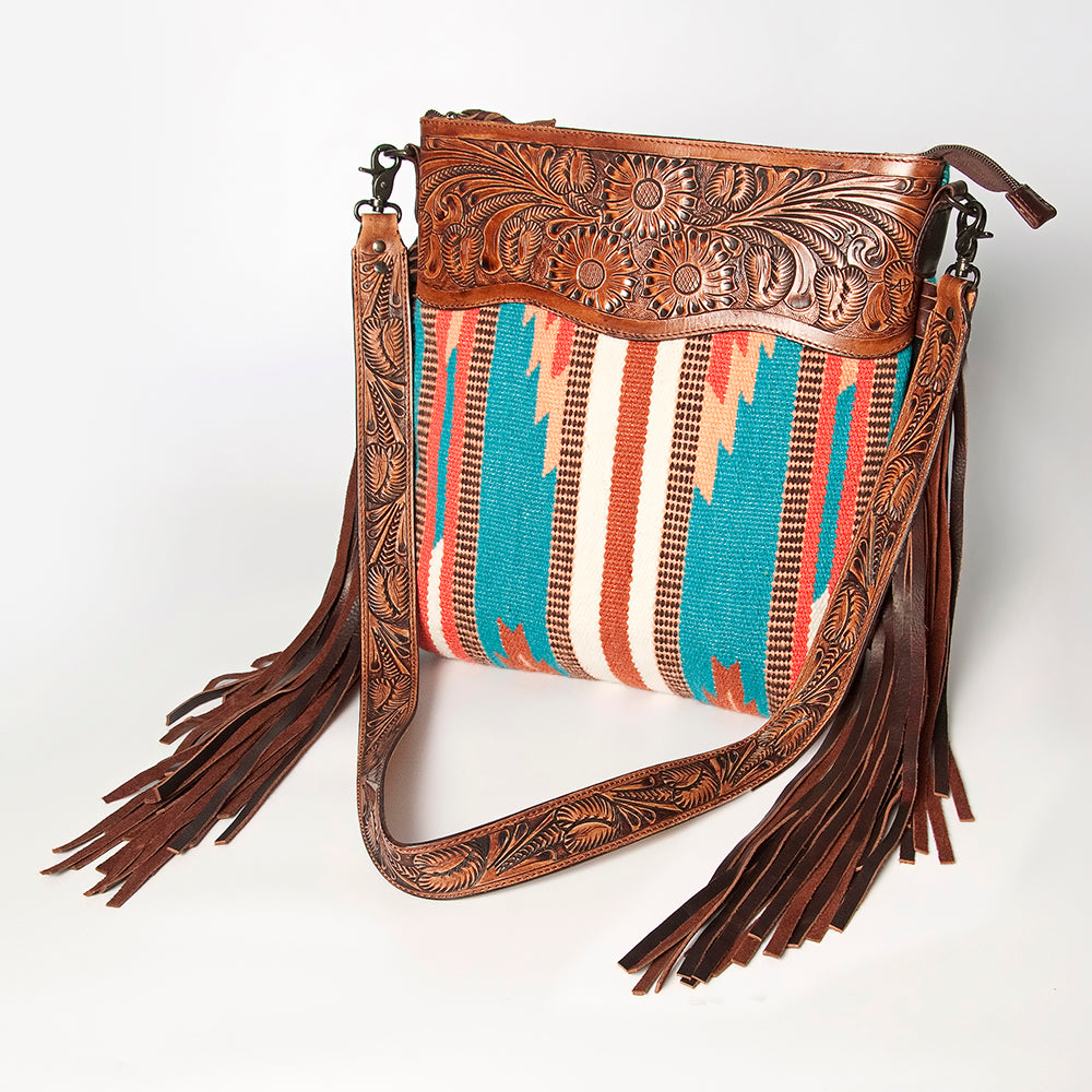 American Darling Signature Crossbody Hand Tooled Saddle Blanket Genuine Leather women bag western handbag purse