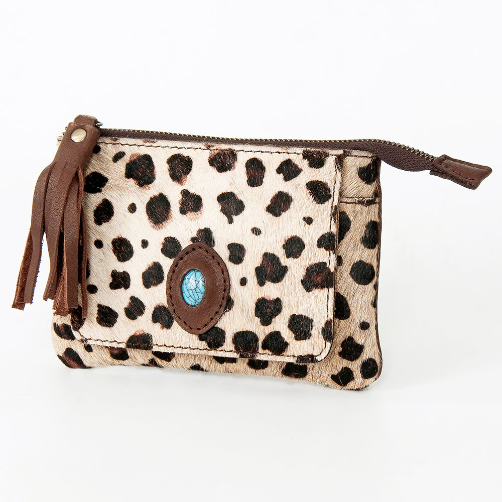 American Darling Coin Purse Hair-On Hand Tooled Genuine Leather Women Bag Western Handbag |