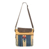 OHLAY Cross Body Upcycled Wool Canvas Embossed Hair-On Genuine Leather Women Bag Western Handbag Purse Womens Handbags