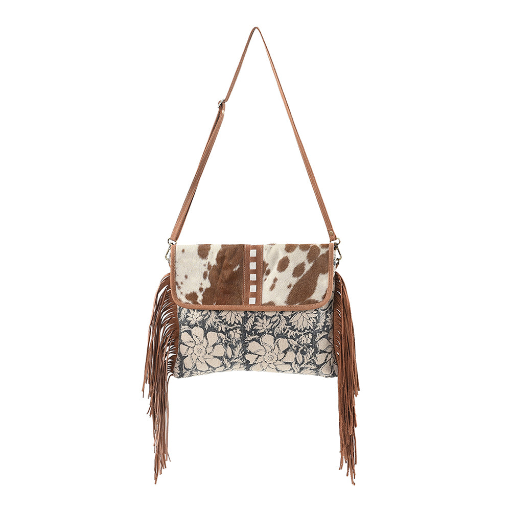 OHLAY Backpack Upcycled Canvas Hair-On Genuine Leather Women Bag Western Handbag Purse Womens Handbags Belt for Purses Summer