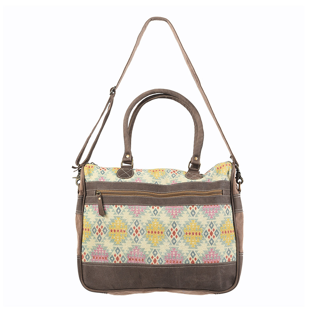 OHLAY KB174 TOTE Upcycled Wool Canvas Genuine Leather women bag western handbag purse