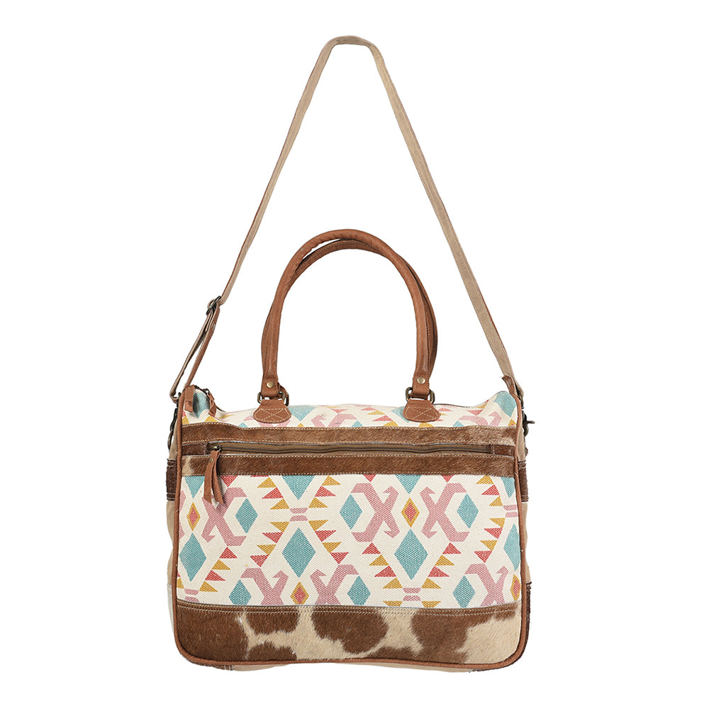 OHLAY KB176 TOTE Upcycled Wool Canvas Hair-on Genuine Leather women bag western handbag purse