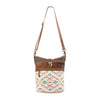 OHLAY Large Crossbody Upcycled Canvas Hair-on Genuine Leather women bag western handbag purse
