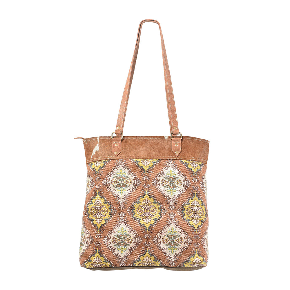 OHLAY KB215 TOTE Upcycled Wool Canvas Hair-on Genuine Leather women bag western handbag purse