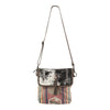 OHLAY Messenger Upcycled Wool Canvas Hair-on Genuine Leather women bag western handbag purse