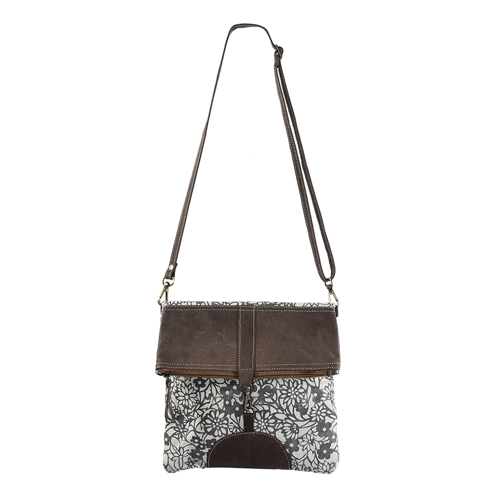 OHLAY Cross Body Upcycled Canvas Genuine Leather Women's Bag Western Handbag Purse | Womens Handbags Belt for Women Summer