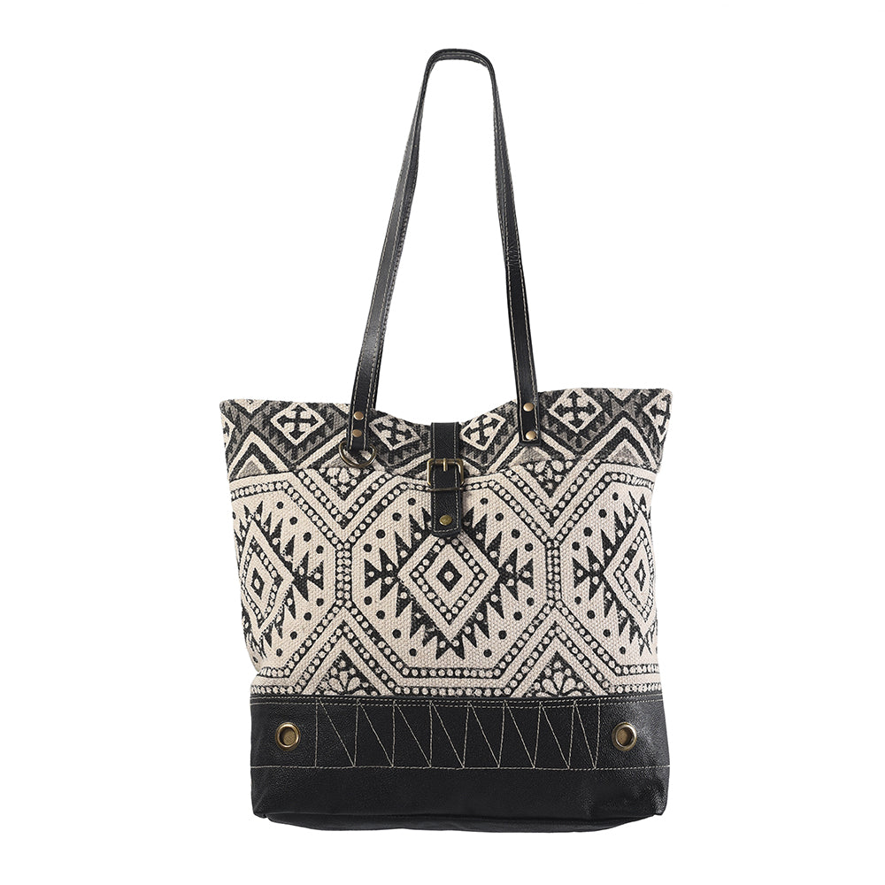 OHLAY KB256 TOTE Upcycled Wool Canvas Genuine Leather women bag western handbag purse