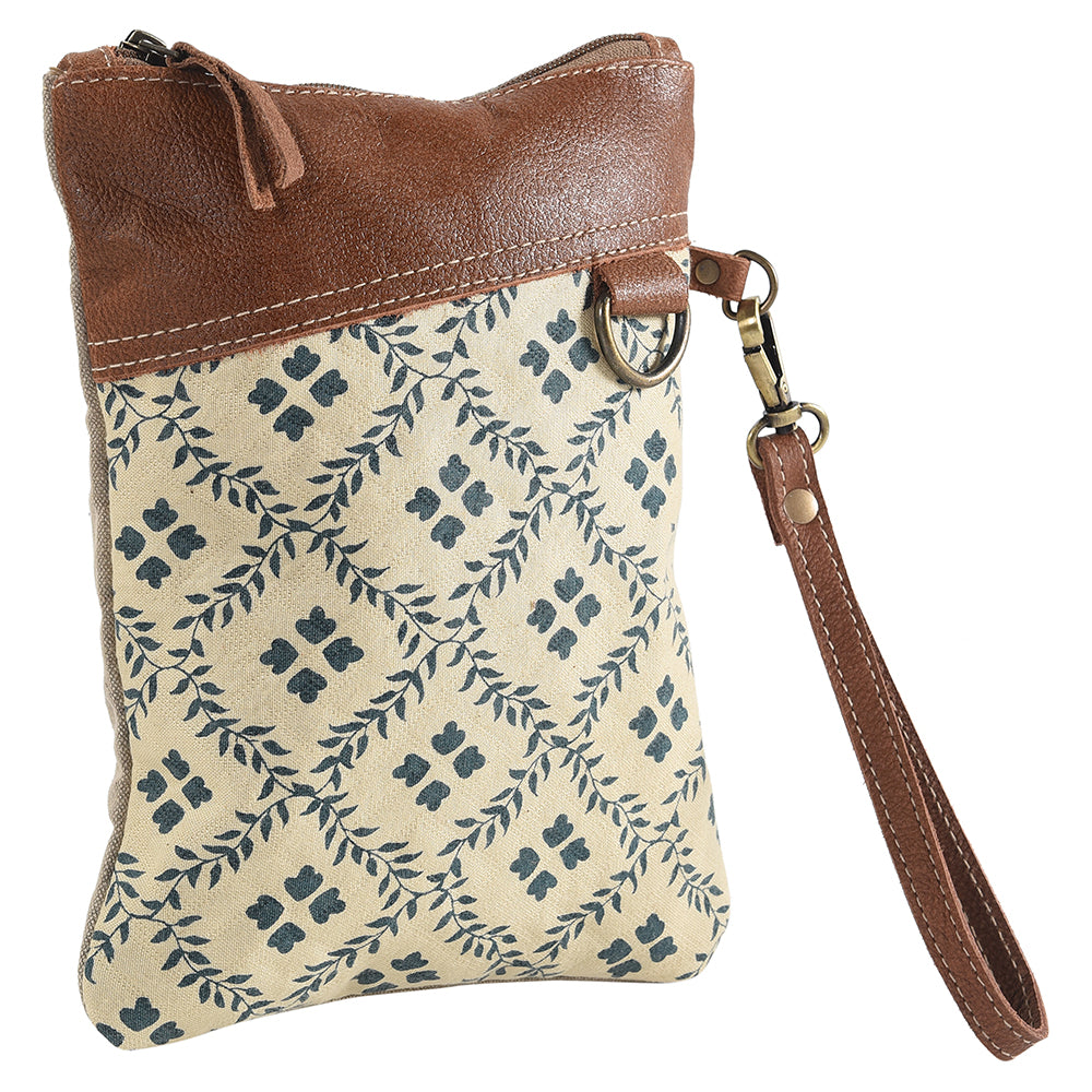 OHLAY WRISTLET Upcycled Canvas Genuine Leather women bag western handbag purse