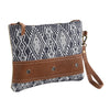 OHLAY Wristlet Upcycled Wool Canvas Genuine Leather Women Bag Western Handbag Purse | Handbags Belt for Womens Summer