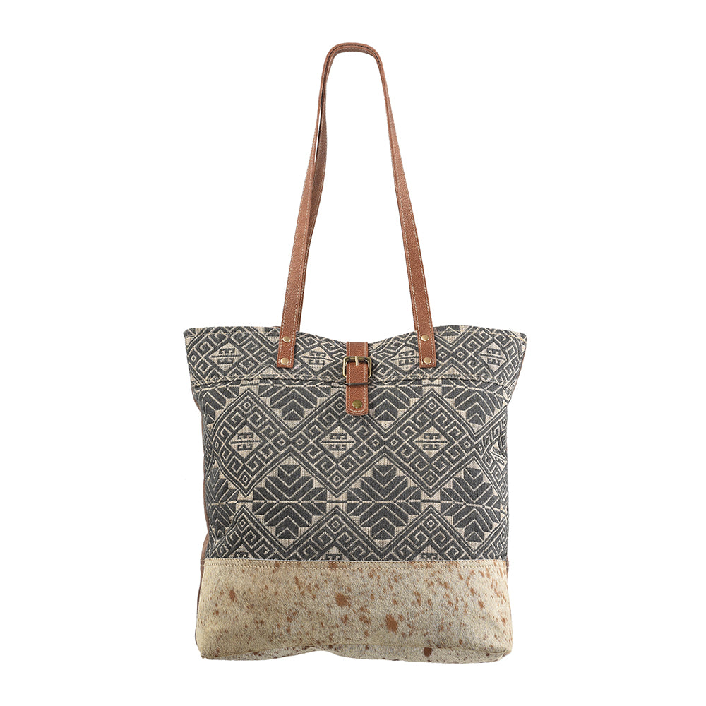 OHLAY KB287 TOTE Upcycled Wool Canvas Hair-on Genuine Leather women bag western handbag purse