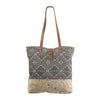 OHLAY KB287 TOTE Upcycled Wool Canvas Hair-on Genuine Leather women bag western handbag purse