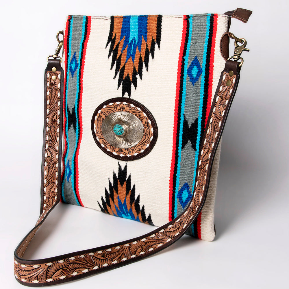 American Darling Cross Body Saddle Blanket Genuine Leather Western Women Bag Handbag Purse | Crossbody for Cute