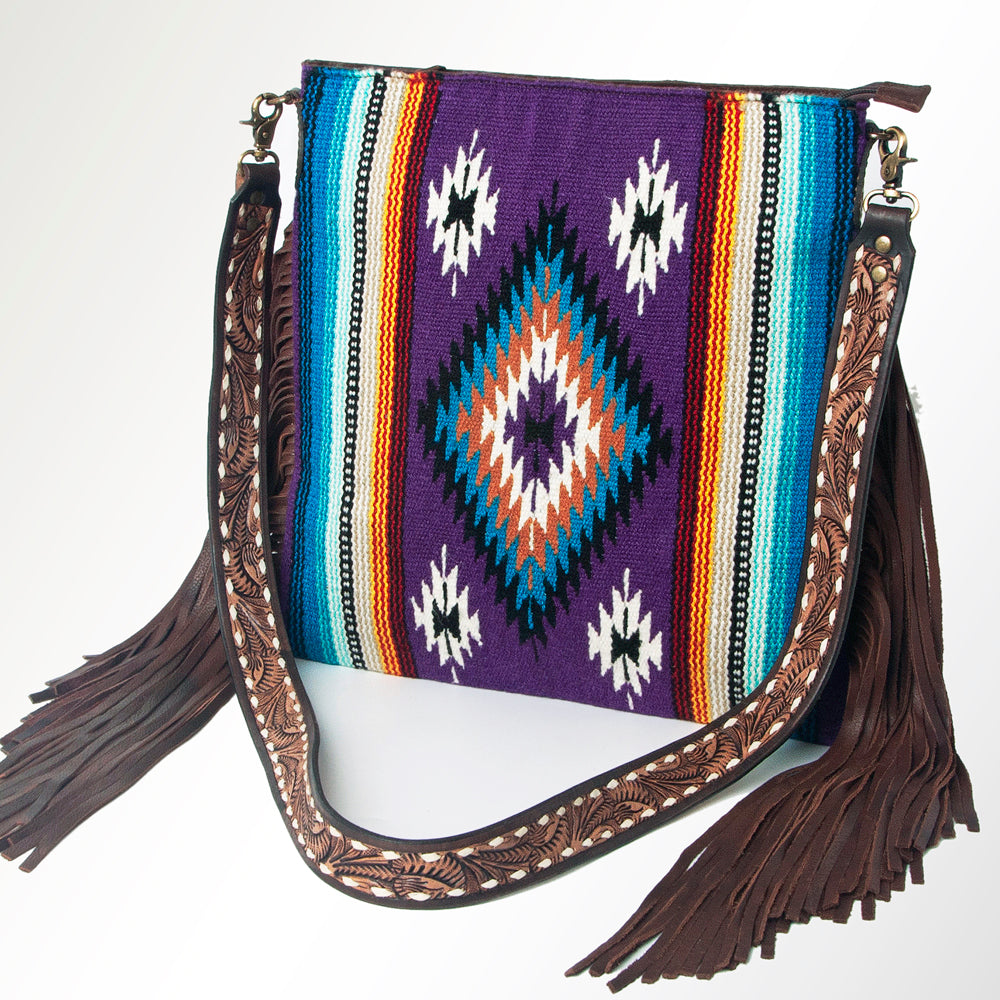 American Darling Large Crossbody Saddle Blanket Genuine Leather Western Women Bag Handbag Purse | Travel Bags College Casual