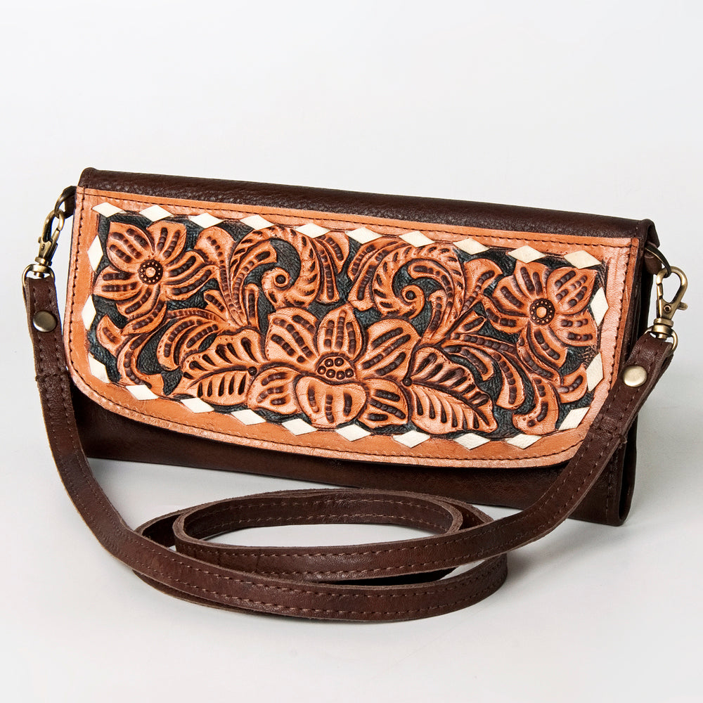 American Darling Wallet Hand Tooled Genuine Leather Western Women Bag | Handbag Purse Wristlet Travel Clutch