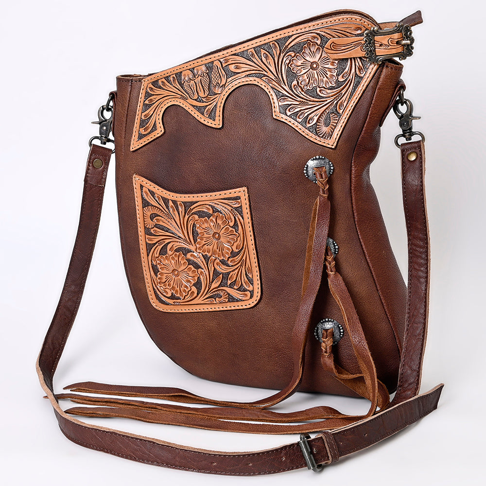 American Darling Cross Body Hand Tooled Genuine Leather Western Women Bag | Black Handbag Purse Crossbody for Cute
