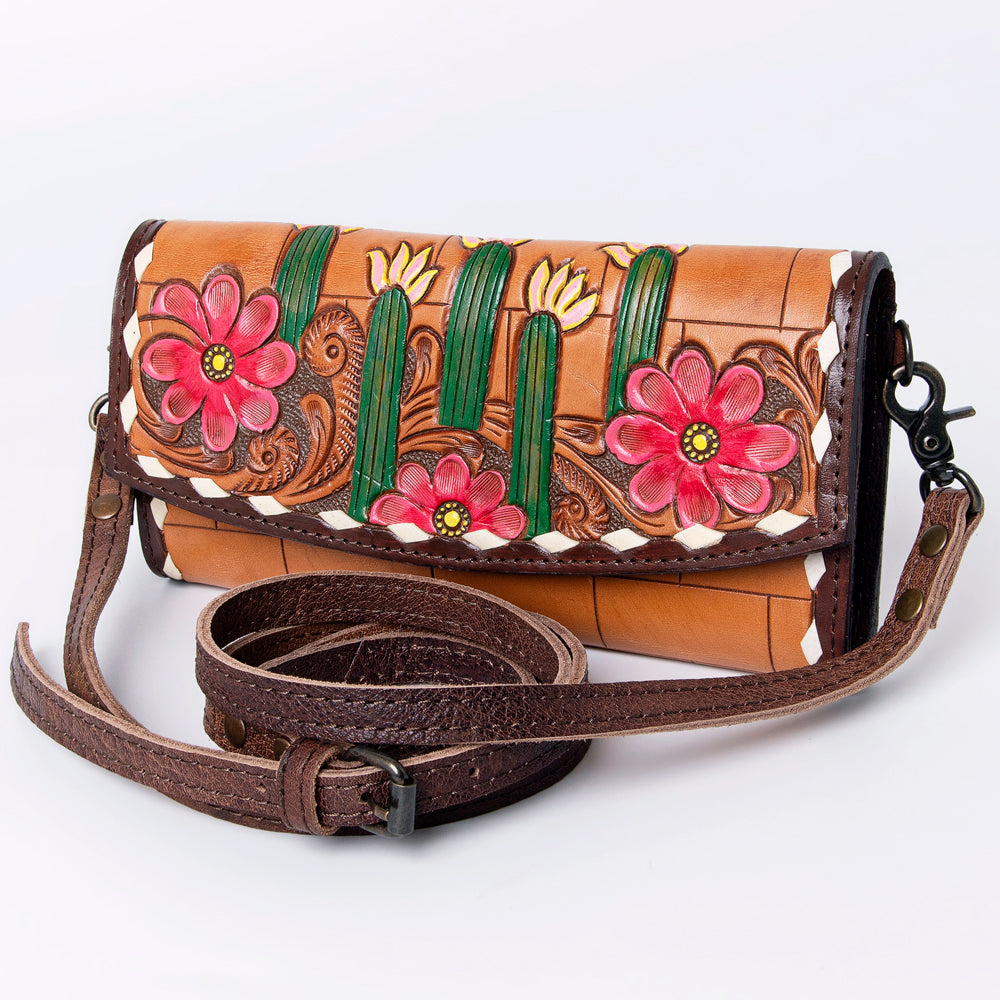 American Darling Wallet Hand Tooled Genuine Leather Western Women Bag | Handbag Purse Wristlet Travel Clutch