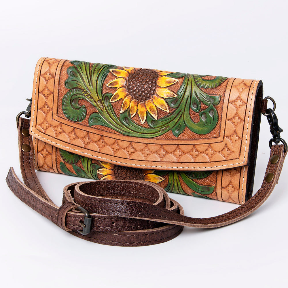 American Darling Wallet Hand Tooled Genuine Leather Western Women Bag | Handbag Purse Wristlet Travel Clutch