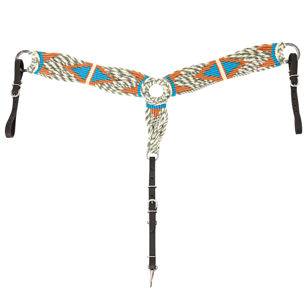 HILASON Western Wool Headstall & Breast Collar Tack Set Grey Off White | Head Stall and