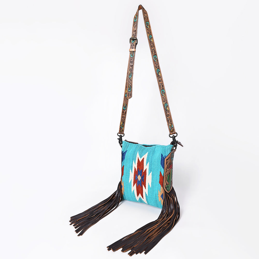 American Darling Messenger Hand Tooled Saddle Blanket Genuine Leather Women Bag Western Handbag Purse