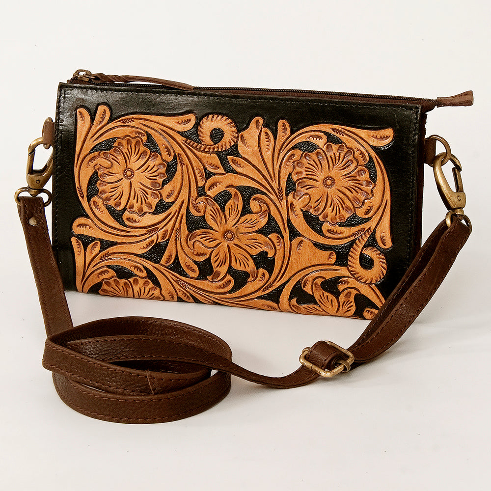 American Darling Small Crossbody Beautifully Hand Tooled Genuine Leather women bag western handbag purse