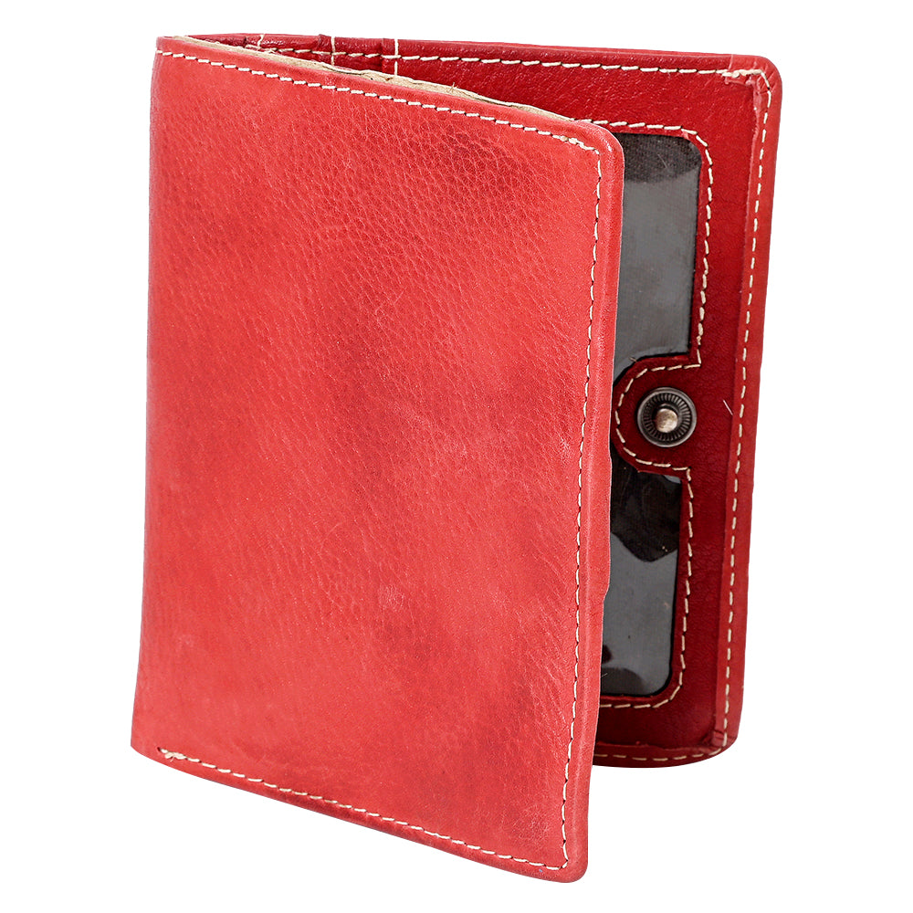 Never Mind Card-Holder Vintage Handmade Genuine Cowhide Leather Women Bag Western Handbag Purse