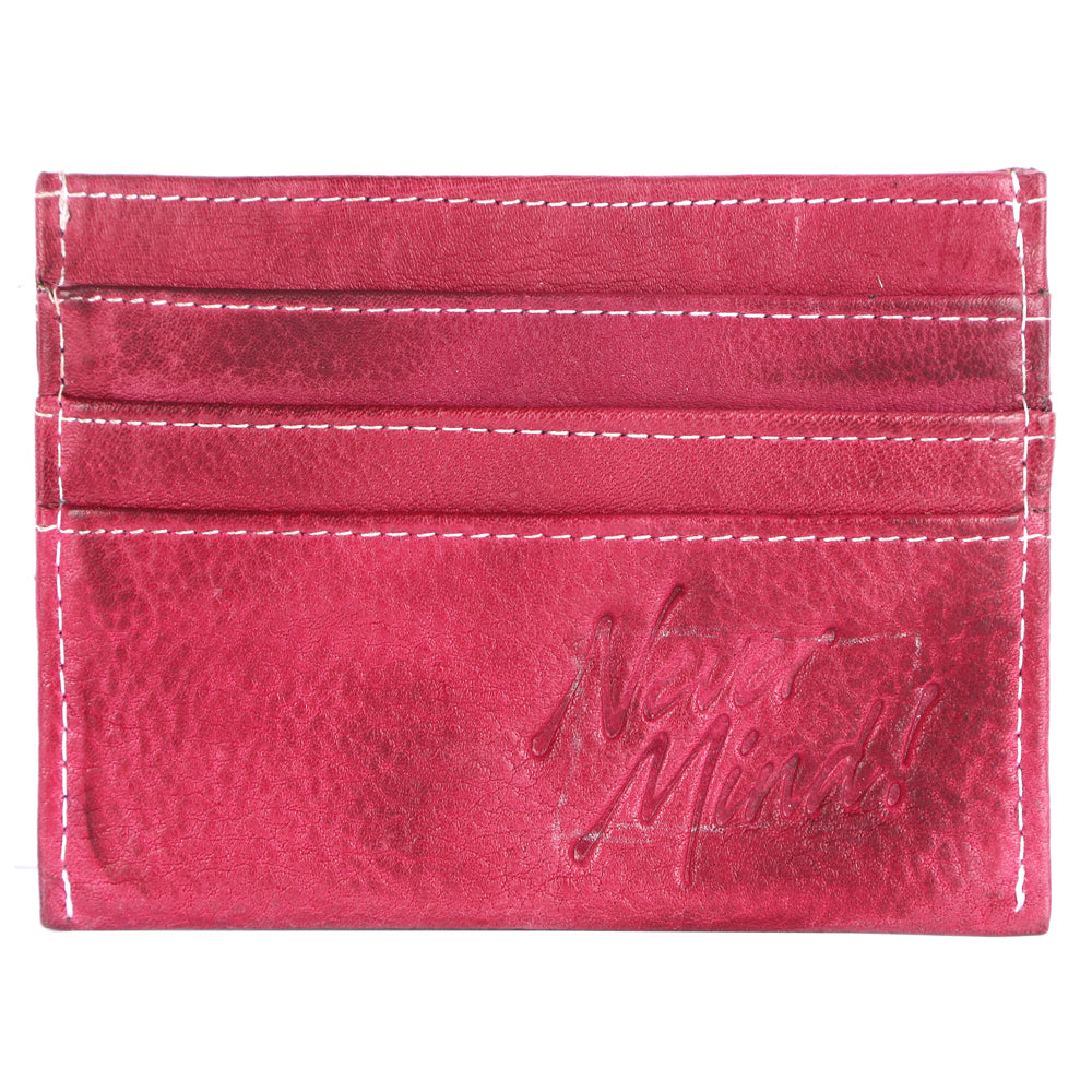 Never Mind Wallet Vintage Handmade Genuine Cowhide Leather Women Bag Western Handbag Purse