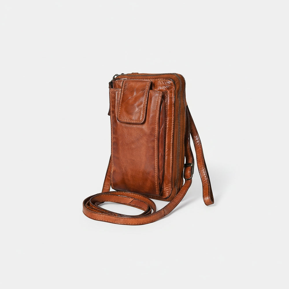 Spaghetti Western Swc213Cg Sling Vintage Handmade Drum Dyed Genuine European Cowhide Leather Women Bag Western Handbag Purse
