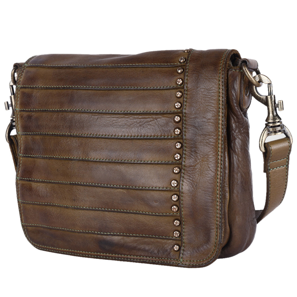 Spaghetti Western Swc158Ogn Cross Body I Vintage Handmade Drum Dyed Genuine European Cowhide Leather Women Bag WesternåÊHandbagåÊPurse