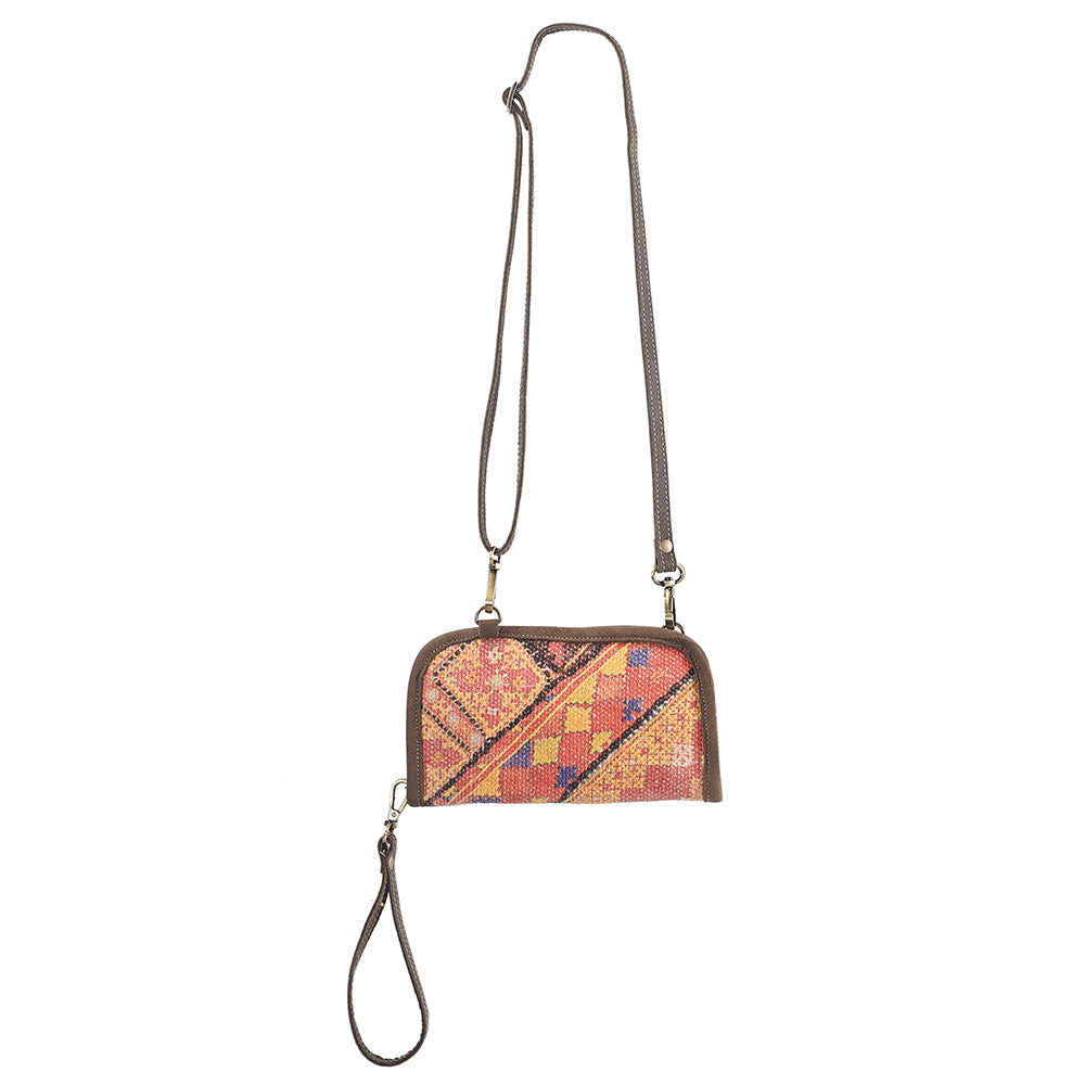 OHLAY Cross Body Upcycled Wool Genuine Leather Women Bag Western Handbag Purse Womens Handbags Belt for Canvas Purses Summer