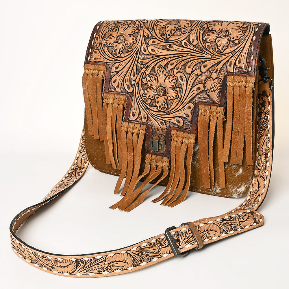 American Darling Messenger Hand Tooled Genuine Leather Western Women Bag Handbag Purse | Crossbody for Cute