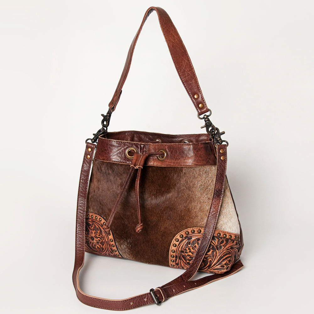 American Darling Bucket Hair on Genuine Leather Western Women Bag Handbag Purse | Travel Bags College Casual