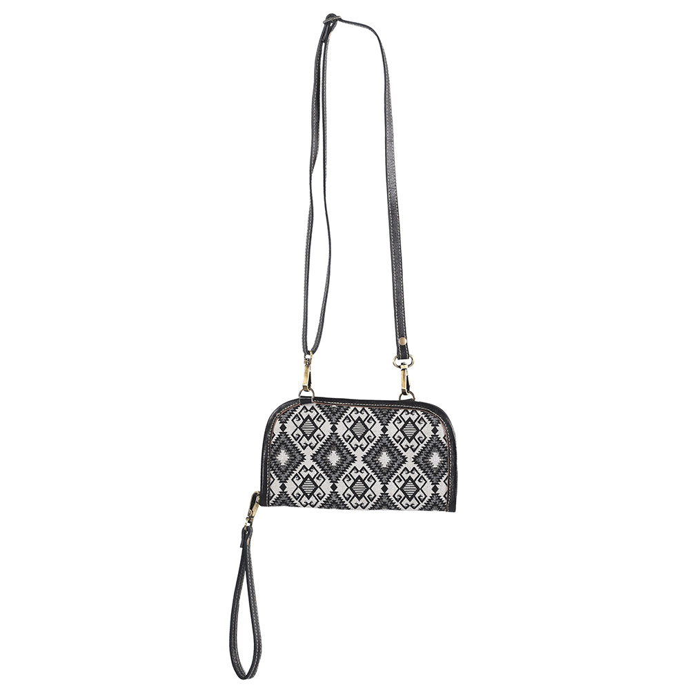 OHLAY Cross Body Upcycled Canvas Genuine Leather Women's Bag Western Handbag Purse | Womens Handbags Belt for Women Summer