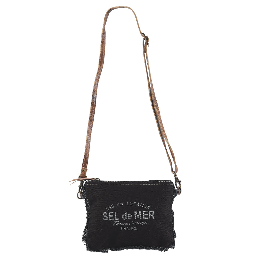 OHLAY Cross Body Upcycled Canvas Genuine Leather Women's Bag Western Handbag Purse | Womens Handbags Belt for Women Summer