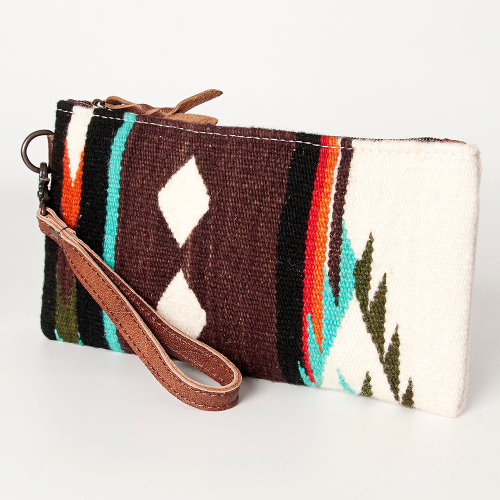 American Darling Wristlet Hair -On Saddle blanket Genuine Leather Western Women Bag | Handbag Purse Travel Clutch