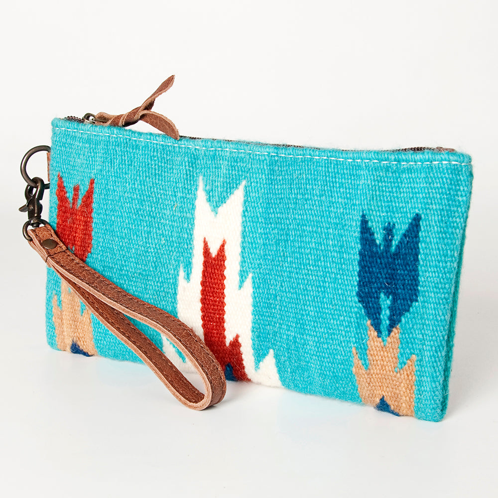 American Darling Wristlet Hair -On Saddle blanket Genuine Leather Western Women Bag | Handbag Purse Travel Clutch