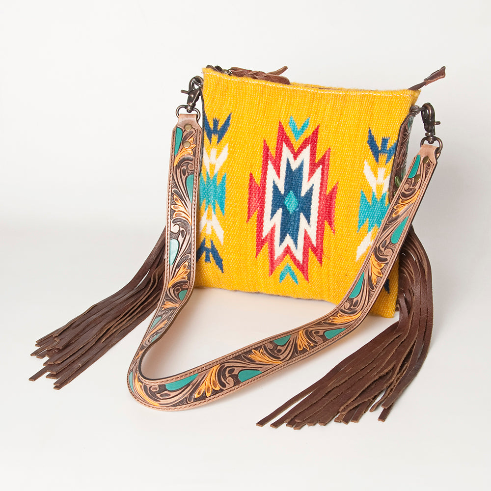 American Darling Messenger Hand Tooled Saddle Blanket Genuine Leather Women Bag Western Handbag Purse