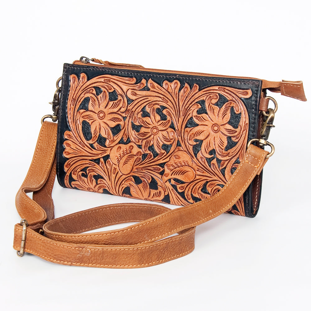 American Darling Small Crossbody Beautifully Hand Tooled Genuine Leather women bag western handbag purse