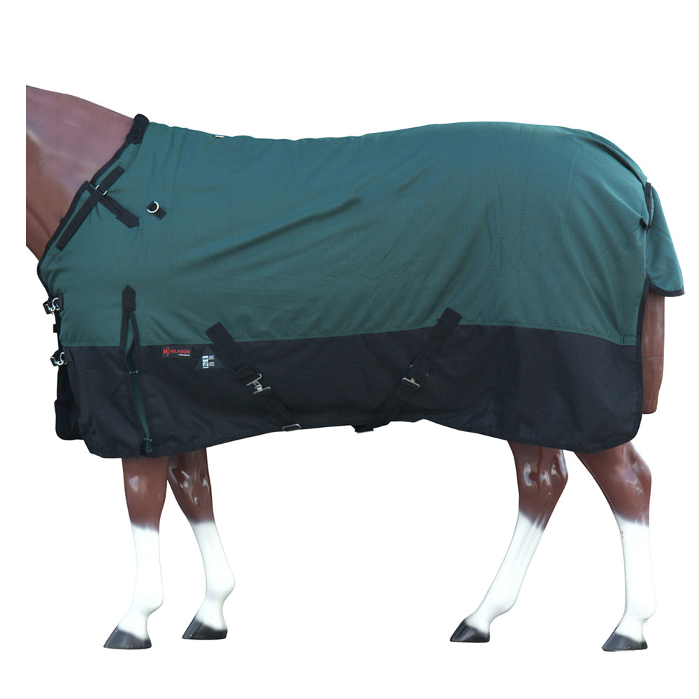 Hilason 1200D Turnout Light Winter Waterproof Rain Sheet Horse Black
