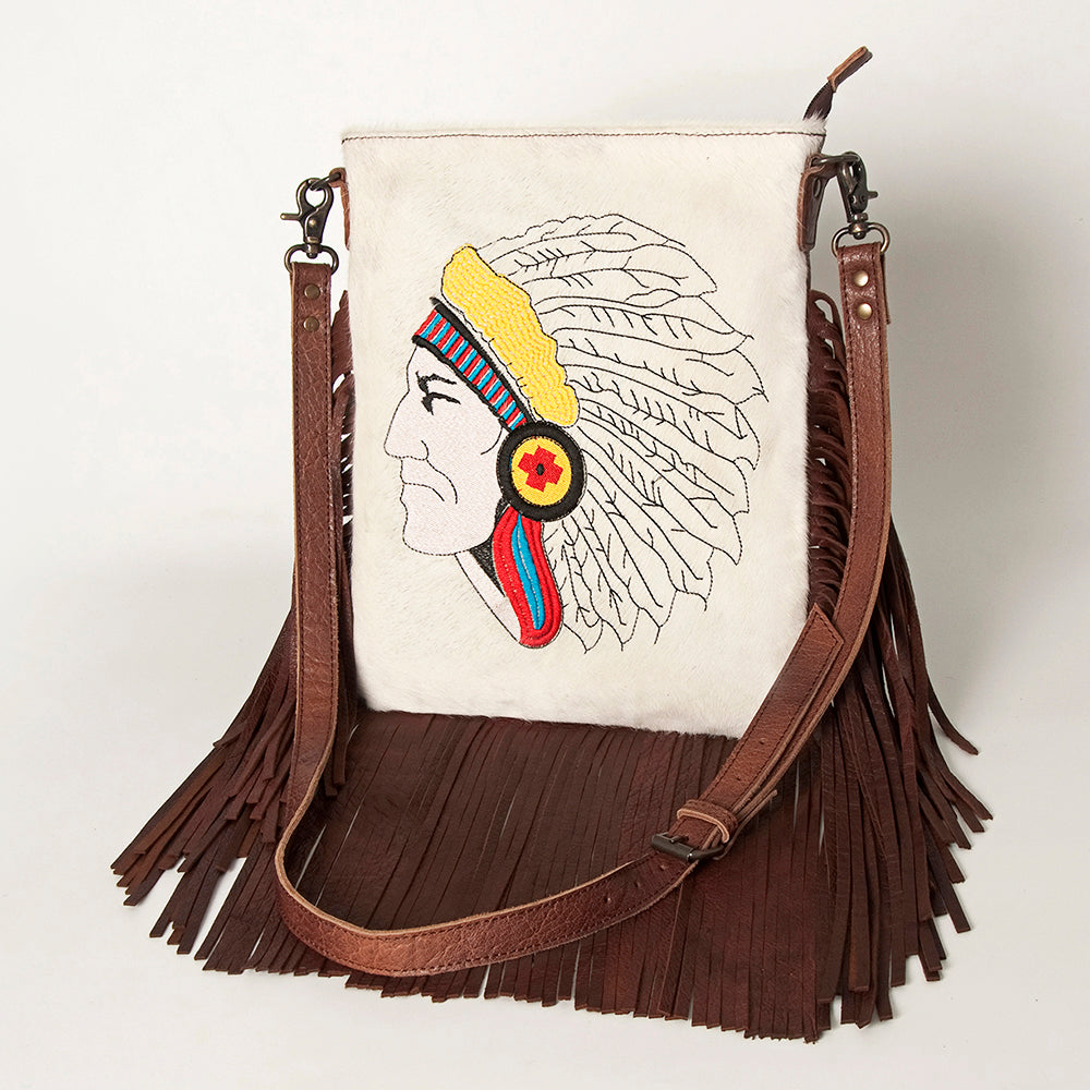 American Darling Women's Messenger Bag Western Hair-On Genuine Leather Handbag