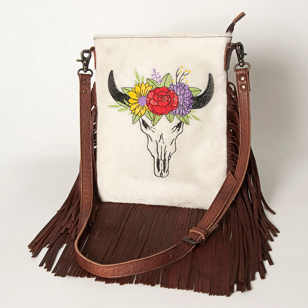 American Darling Women's Messenger Bag Western Hair-On Genuine Leather Handbag