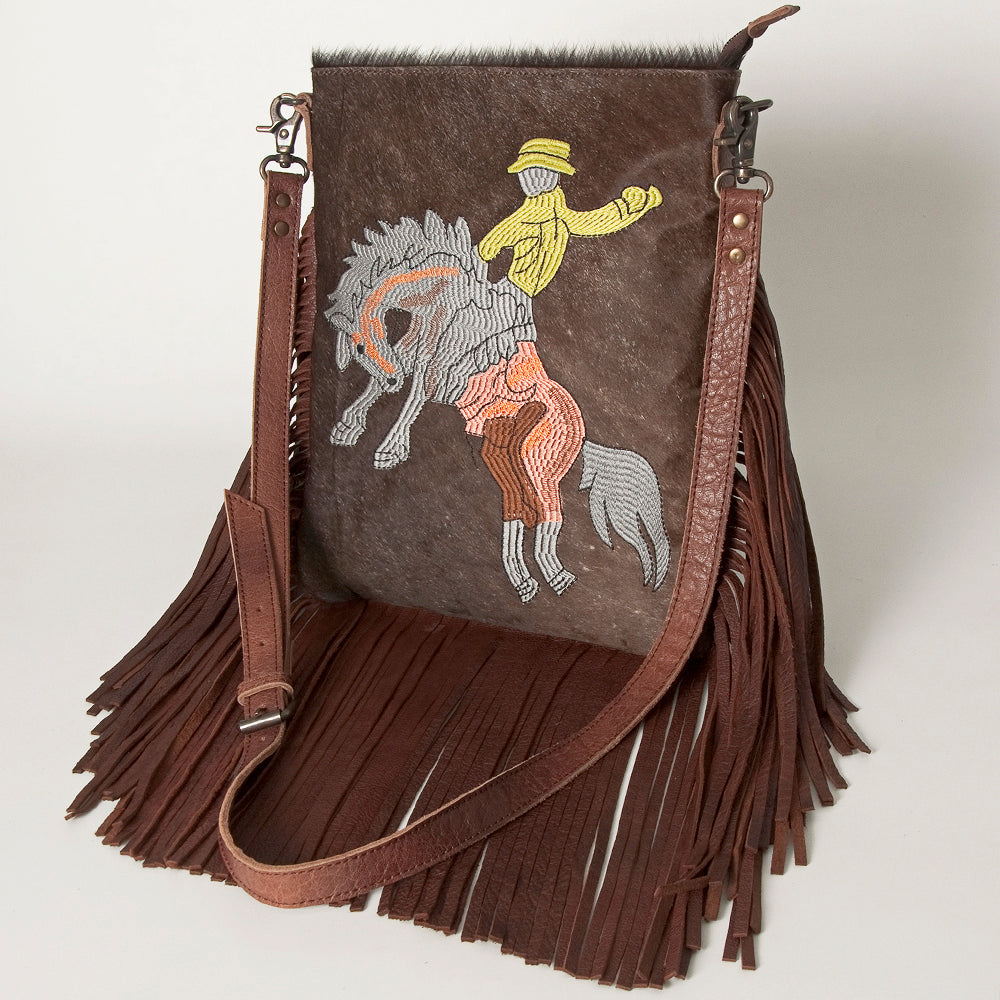 American Darling Women's Messenger Bag Western Hair-On Genuine Leather Handbag