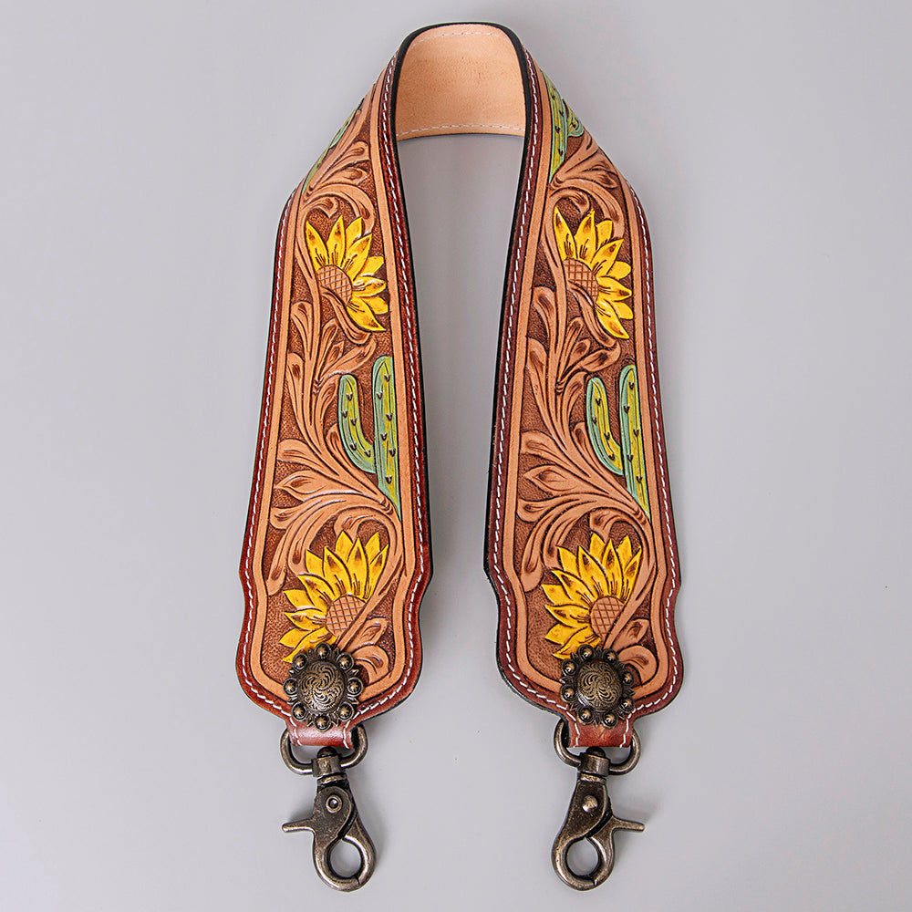 American Darling Hand Tooled Genuine Leather Crossbody Handle Strap for Bags Phone Wallet Purse Clutch