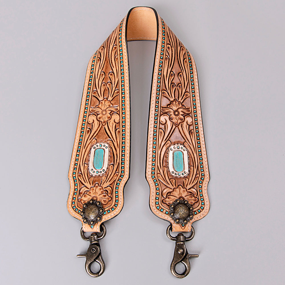 American Darling Hand Tooled Genuine Leather Crossbody Handle Strap for Bags Phone Keychain Wallet Purse Clutch Cellphone