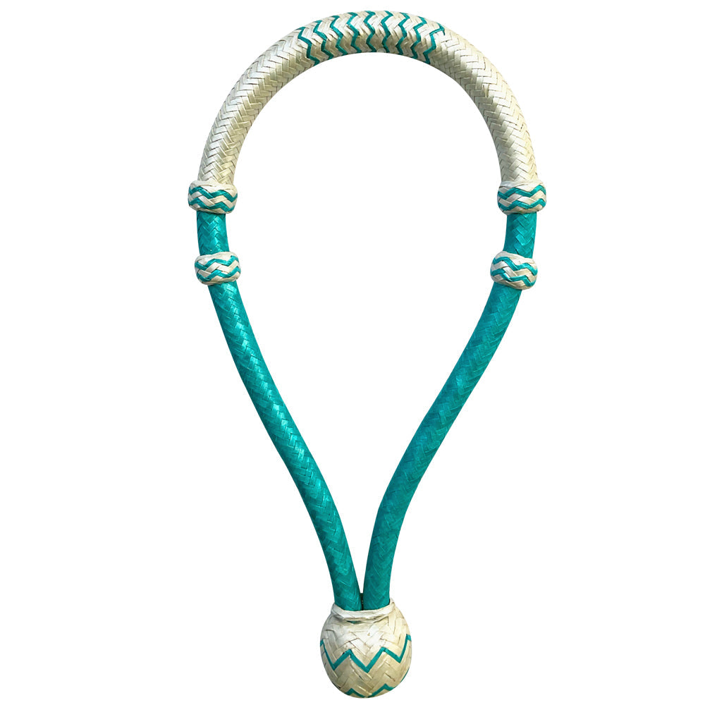 Hilason Braided Rawhide Core Bosal Hand Made Western Horse Tack Turquoise