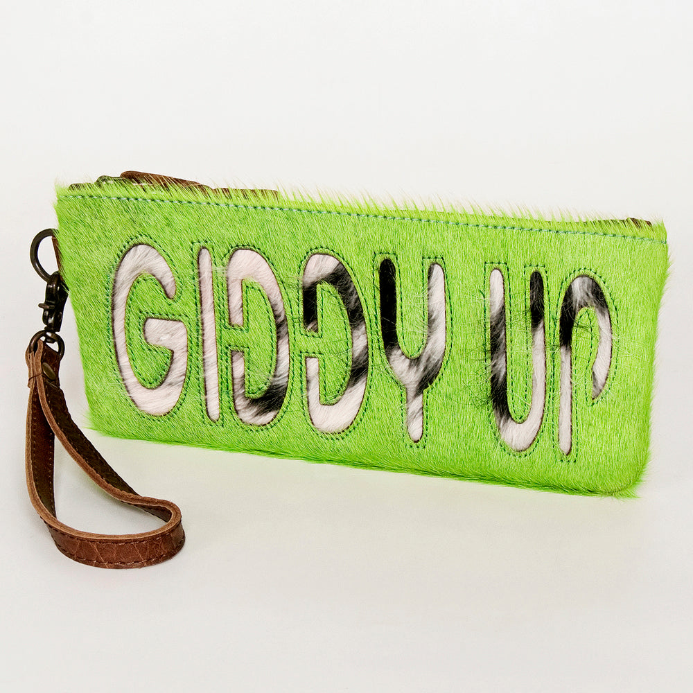 American Darling Wristlet Hair -On Saddle blanket Genuine Leather Western Women Bag | Handbag Purse Travel Clutch