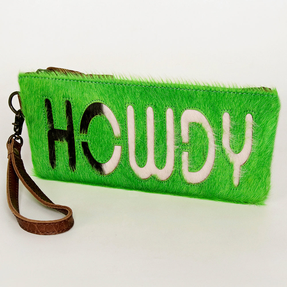 American Darling Wristlet Hair -On Saddle blanket Genuine Leather Western Women Bag | Handbag Purse Travel Clutch