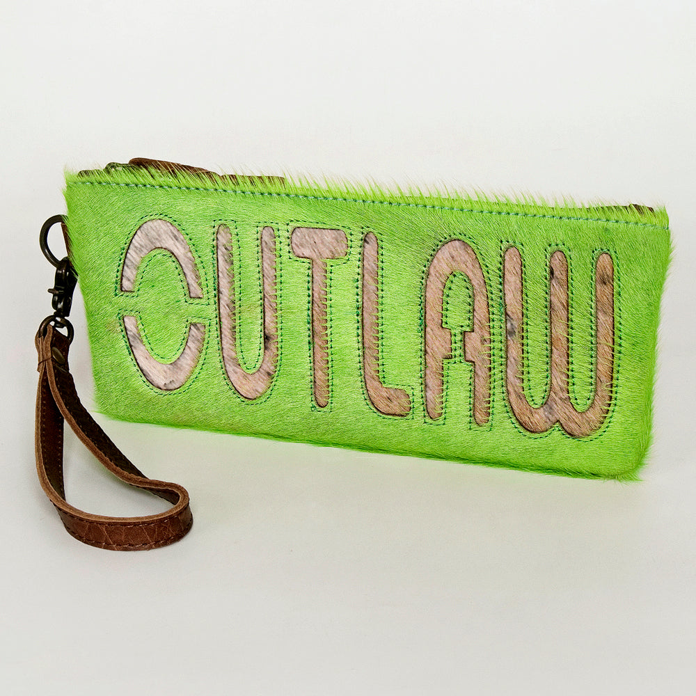 American Darling Wristlet Hair -On Saddle blanket Genuine Leather Western Women Bag | Handbag Purse Travel Clutch